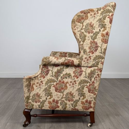 ANTIQUE 20TH CENTURY GEORGIAN STYLE WINGBACK ARMCHAIR - ADDITIONAL PHOTO 1