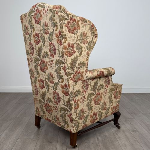 ANTIQUE 20TH CENTURY GEORGIAN STYLE WINGBACK ARMCHAIR - ADDITIONAL PHOTO 4