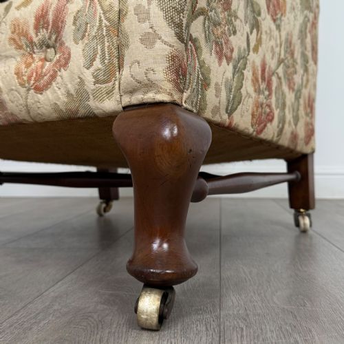 ANTIQUE 20TH CENTURY GEORGIAN STYLE WINGBACK ARMCHAIR - ADDITIONAL PHOTO 10