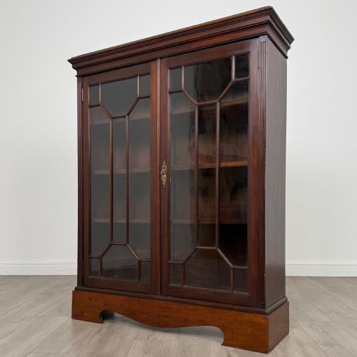 ANTIQUE 19TH CENTURY GOOD QUALITY DISPLAY CABINET IN MAHOGANY - ADDITIONAL PHOTO 3