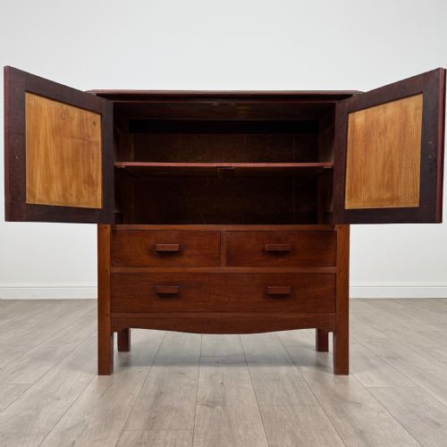 ANTIQUE 20TH CENTURY GOOD QUALITY CUPBOARD IN MAHOGANY - ADDITIONAL PHOTO 1