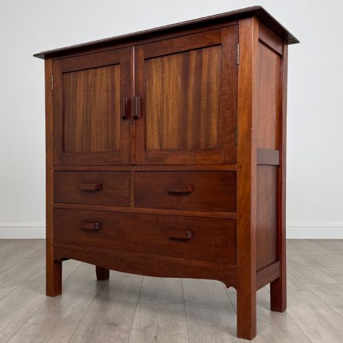 ANTIQUE 20TH CENTURY GOOD QUALITY CUPBOARD IN MAHOGANY - ADDITIONAL PHOTO 2