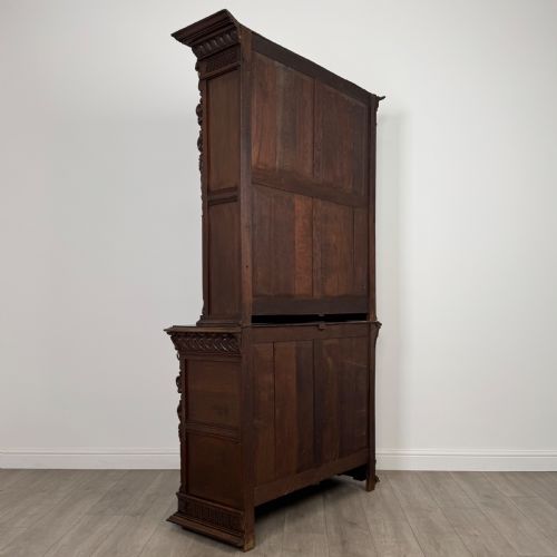 ANTIQUE 19TH CENTURY RENAISSANCE REVIVAL BOOKCASE IN OAK - ADDITIONAL PHOTO 5