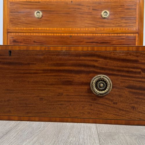 ANTIQUE 19TH CENTURY FINE QUALITY MAHOGANY CHEST OF DRAWERS - ADDITIONAL PHOTO 10