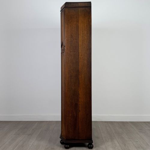 ANTIQUE 20TH CENTURY LINENFOLD WARDROBE IN OAK - ADDITIONAL PHOTO 3