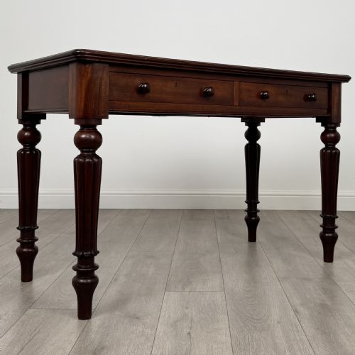 ANTIQUE 19TH CENTURY FINE QUALITY WRITING TABLE IN MAHOGANY - ADDITIONAL PHOTO 7