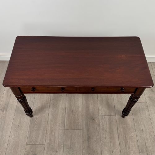 ANTIQUE 19TH CENTURY FINE QUALITY WRITING TABLE IN MAHOGANY - ADDITIONAL PHOTO 9