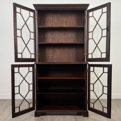 ANTIQUE 19TH CENTURY ASTRAL GLAZED BOOKCASE IN MAHOGANY - ADDITIONAL PHOTO 2