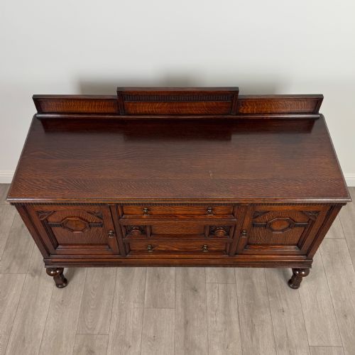 ANTIQUE 19TH CENTURY JACOBEAN STYLE SIDEBOARD IN OAK - ADDITIONAL PHOTO 9