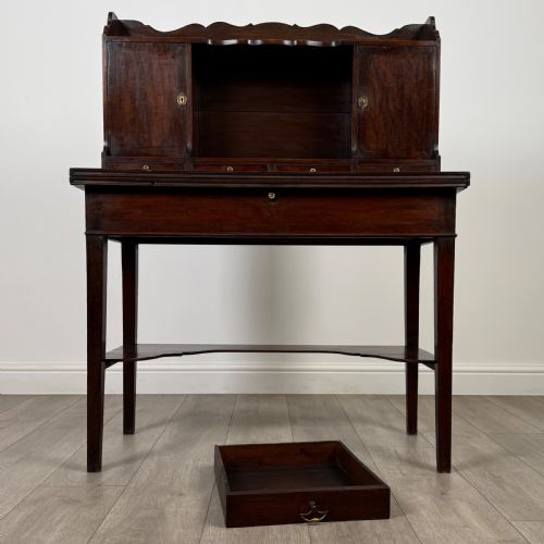 ANTIQUE 18TH CENTURY UNUSUAL DESK IN MAHOGANY - ADDITIONAL PHOTO 11