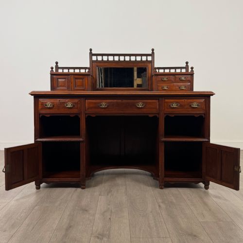 ANTIQUE 19TH CENTURY FINE QUALITY DICKENS DESK IN WALNUT - ADDITIONAL PHOTO 1