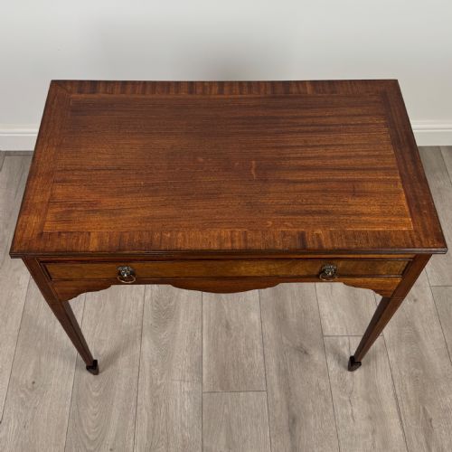 ANTIQUE 20TH CENTURY GEORGIAN STYLE MAHOGANY WRITING TABLE - ADDITIONAL PHOTO 8