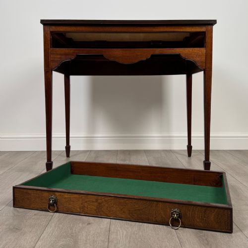 ANTIQUE 20TH CENTURY GEORGIAN STYLE MAHOGANY WRITING TABLE - ADDITIONAL PHOTO 9