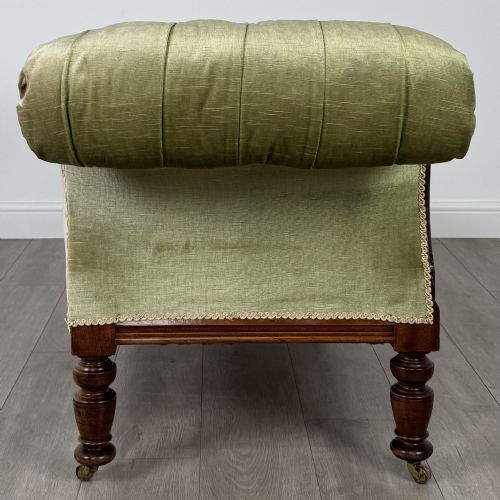 ANTIQUE 19TH CENTURY GOOD QUALITY CHAISE IN MAHOGANY - ADDITIONAL PHOTO 6