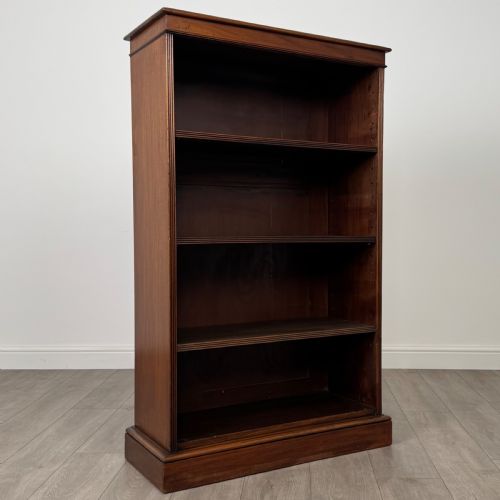 ANTIQUE 19TH CENTURY GOOD QUALITY OPEN BOOKCASE IN MAHOGANY - ADDITIONAL PHOTO 8