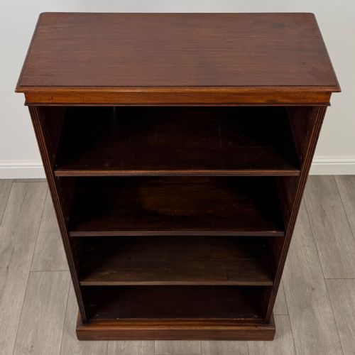 ANTIQUE 19TH CENTURY GOOD QUALITY OPEN BOOKCASE IN MAHOGANY - ADDITIONAL PHOTO 9