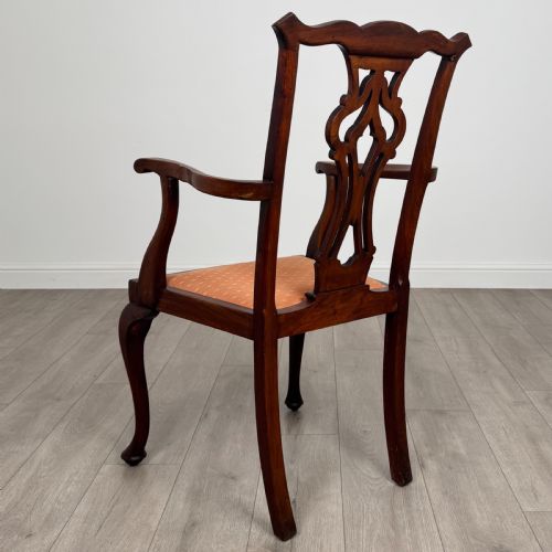 ANTIQUE 20TH CENTURY SET OF 8 GOOD QUALITY DINING CHAIRS - ADDITIONAL PHOTO 2