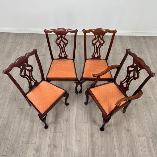 ANTIQUE 20TH CENTURY SET OF 8 GOOD QUALITY DINING CHAIRS - ADDITIONAL PHOTO 11