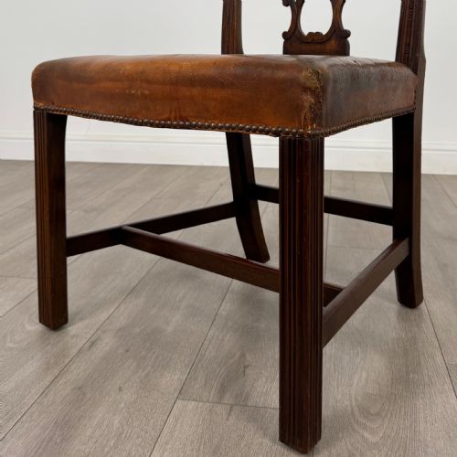 ANTIQUE 19TH CENTURY SET OF 6 CHIPPENDALE STYLE DINING CHAIRS - ADDITIONAL PHOTO 4