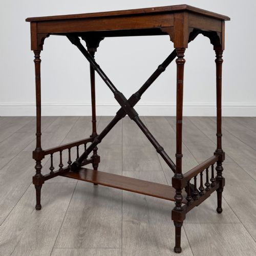 ANTIQUE 19TH CENTURY SIDE TABLE IN MAHOGANY - ADDITIONAL PHOTO 1