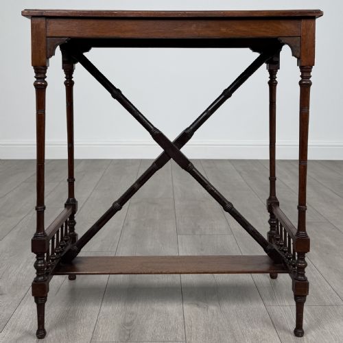 ANTIQUE 19TH CENTURY SIDE TABLE IN MAHOGANY - ADDITIONAL PHOTO 4