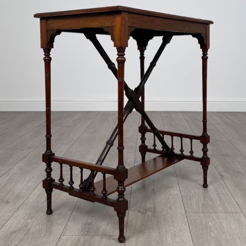 ANTIQUE 19TH CENTURY SIDE TABLE IN MAHOGANY - ADDITIONAL PHOTO 5