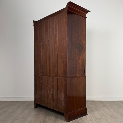 ANTIQUE 19TH CENTURY FINE QUALITY LINEN PRESS CUPBOARD - ADDITIONAL PHOTO 6
