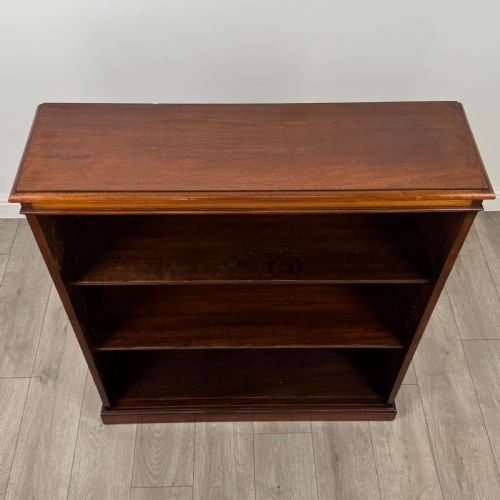 ANTIQUE 19TH CENTURY GOOD QUALITY OPEN BOOKCASE IN MAHOGANY - ADDITIONAL PHOTO 9