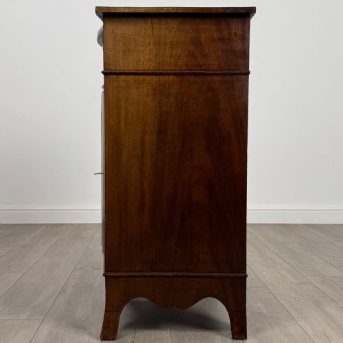 ANTIQUE 19TH CENTURY SERPENTINE CUPBOARD IN MAHOGANY - ADDITIONAL PHOTO 3