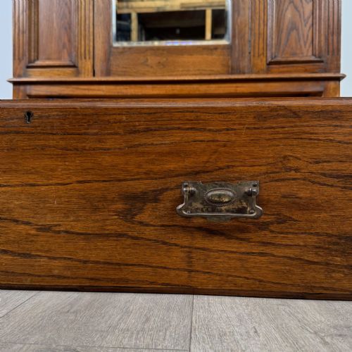 ANTIQUE 20TH CENTURY GOOD QUALITY WARDROBE IN OAK - ADDITIONAL PHOTO 10