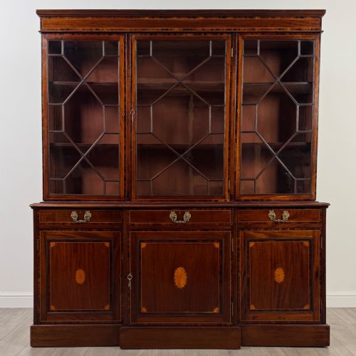 ANTIQUE 19TH CENTURY FINE QUALITY BOOKCASE IN MAHOGANY - ADDITIONAL PHOTO 1