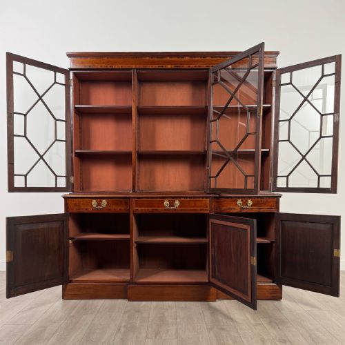 ANTIQUE 19TH CENTURY FINE QUALITY BOOKCASE IN MAHOGANY - ADDITIONAL PHOTO 2