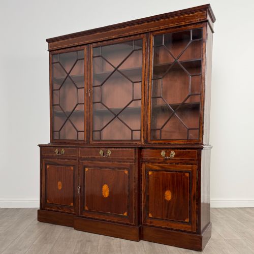 ANTIQUE 19TH CENTURY FINE QUALITY BOOKCASE IN MAHOGANY - ADDITIONAL PHOTO 3