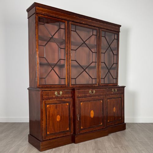ANTIQUE 19TH CENTURY FINE QUALITY BOOKCASE IN MAHOGANY - ADDITIONAL PHOTO 9