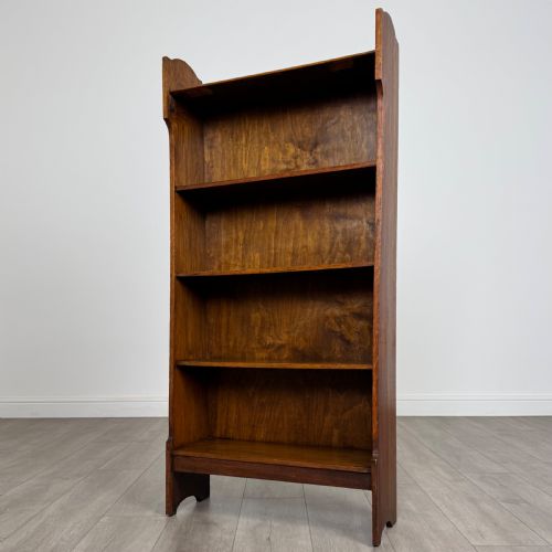 ANTIQUE 20TH CENTURY GOLDEN OAK OPEN BOOKCASE - ADDITIONAL PHOTO 2