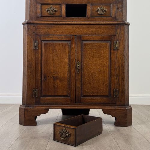 ANTIQUE 20TH CENTURY FINE QUALITY CORNER CABINET IN OAK - ADDITIONAL PHOTO 5