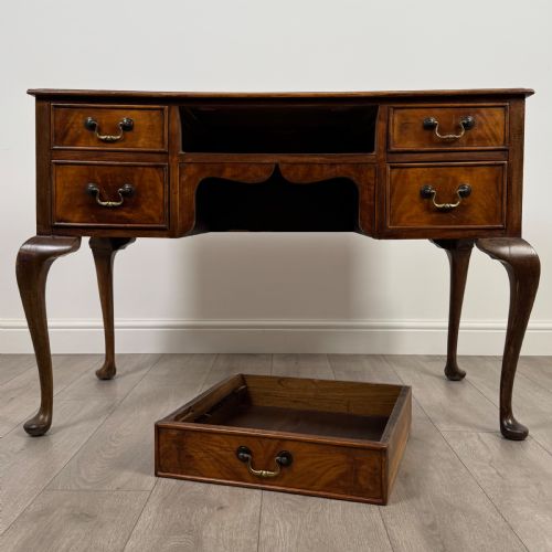 ANTIQUE 20TH CENTURY GOOD QUALITY WRITING TABLE IN MAHOGANY - ADDITIONAL PHOTO 9