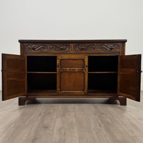 ANTIQUE 20TH CENTURY GOOD QUALITY SIDEBOARD IN OAK - ADDITIONAL PHOTO 1