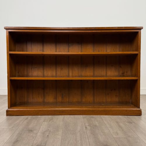ANTIQUE 19TH CENTURY FINE QUALITY PAINTED PINE OPEN BOOKCASE - ADDITIONAL PHOTO 1