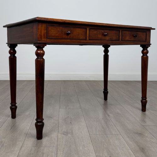 ANTIQUE 19TH CENTURY GOOD QUALITY WRITING TABLE IN MAHOGANY - ADDITIONAL PHOTO 7
