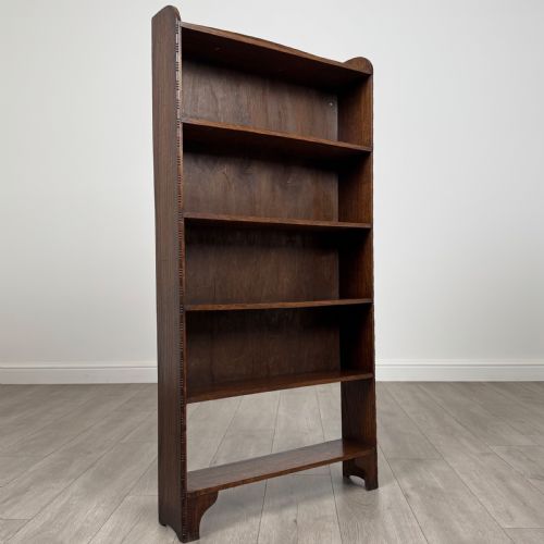 ANTIQUE 20TH CENTURY OPEN BOOKCASE IN OAK - ADDITIONAL PHOTO 8