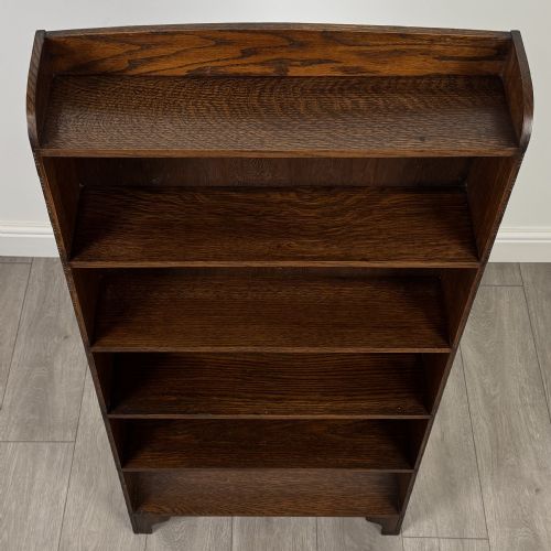 ANTIQUE 20TH CENTURY OPEN BOOKCASE IN OAK - ADDITIONAL PHOTO 9