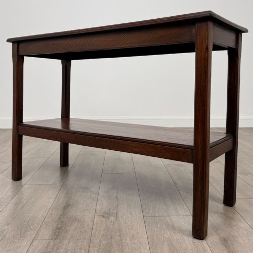 ANTIQUE 20TH CENTURY GOOD QUALITY OAK SIDE TABLE - ADDITIONAL PHOTO 1