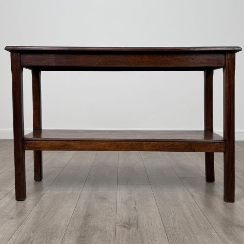 ANTIQUE 20TH CENTURY GOOD QUALITY OAK SIDE TABLE - ADDITIONAL PHOTO 4