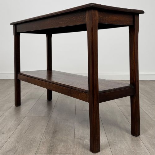 ANTIQUE 20TH CENTURY GOOD QUALITY OAK SIDE TABLE - ADDITIONAL PHOTO 5