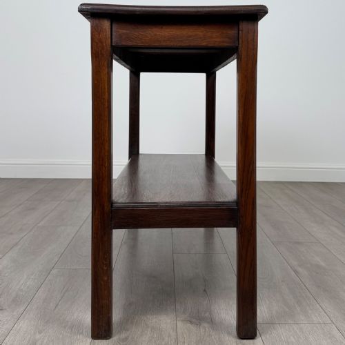 ANTIQUE 20TH CENTURY GOOD QUALITY OAK SIDE TABLE - ADDITIONAL PHOTO 6