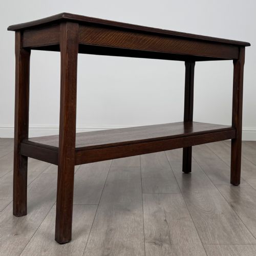ANTIQUE 20TH CENTURY GOOD QUALITY OAK SIDE TABLE - ADDITIONAL PHOTO 7