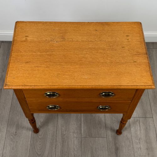 ANTIQUE 20TH CENTURY SMALL GOLDEN OAK CHEST OF DRAWERS - ADDITIONAL PHOTO 8