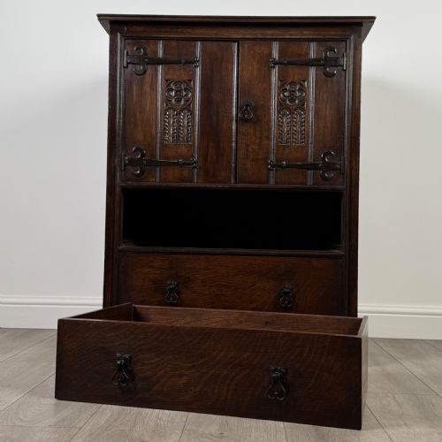 ANTIQUE 20TH CENTURY FINE QUALITY CUPBOARD IN OAK - ADDITIONAL PHOTO 10