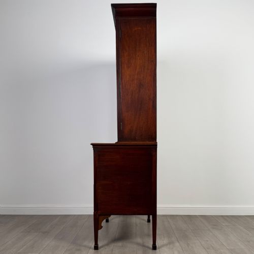 ANTIQUE 18TH CENTURY SMALL SECRETAIRE BOOKCASE IN MAHOGANY - ADDITIONAL PHOTO 4